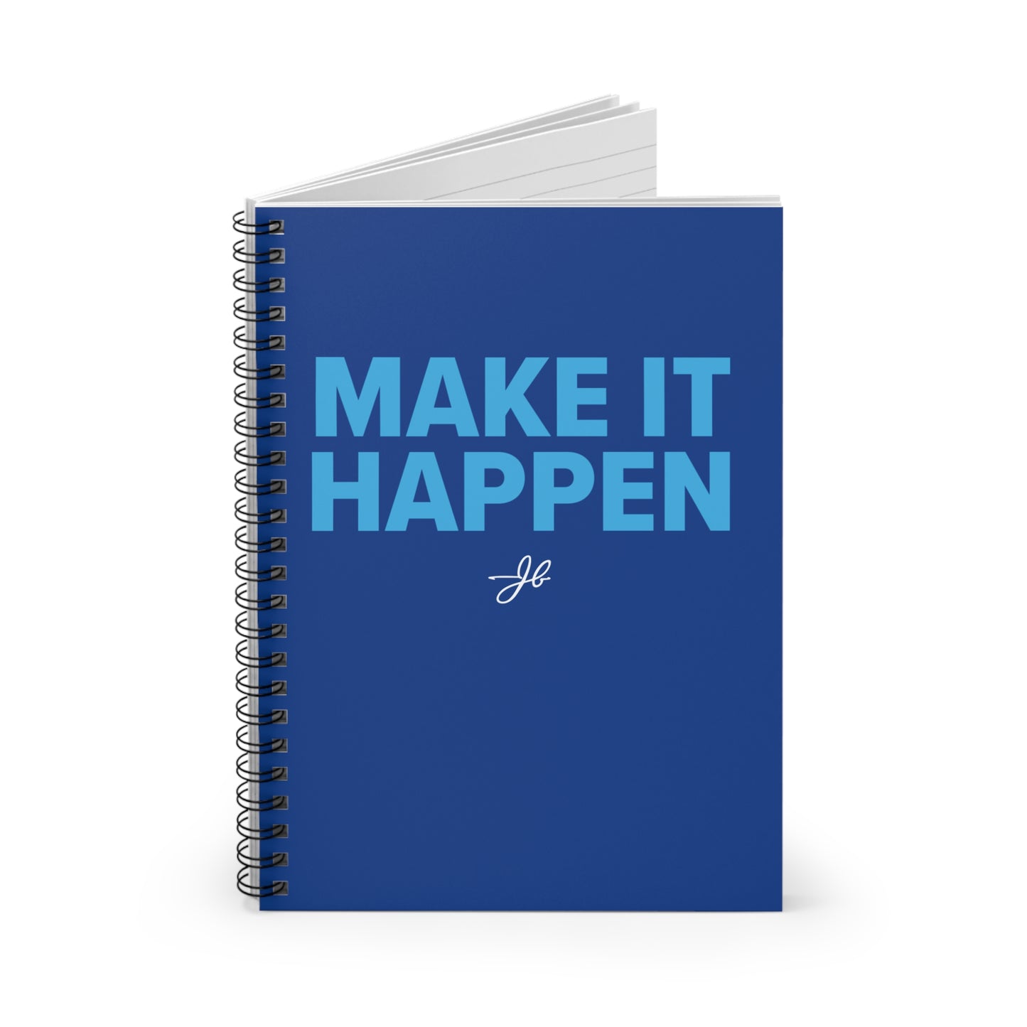 Make It Happen Spiral Notebook - Blue