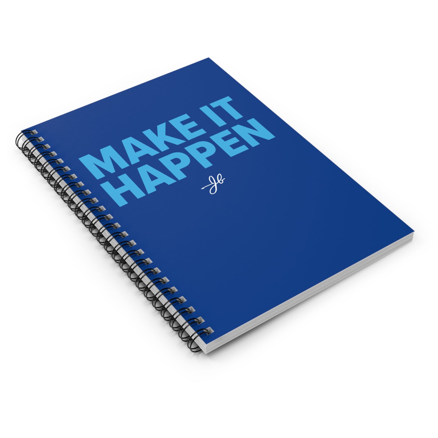 Make It Happen Spiral Notebook - Blue
